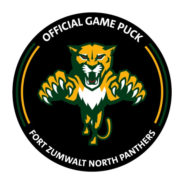 Fort Zumwalt North Panthers game puck logo converted from JPG to a sharp, editable vector