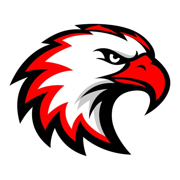 Eagle mascot logo converted from PNG to a clean, editable vector