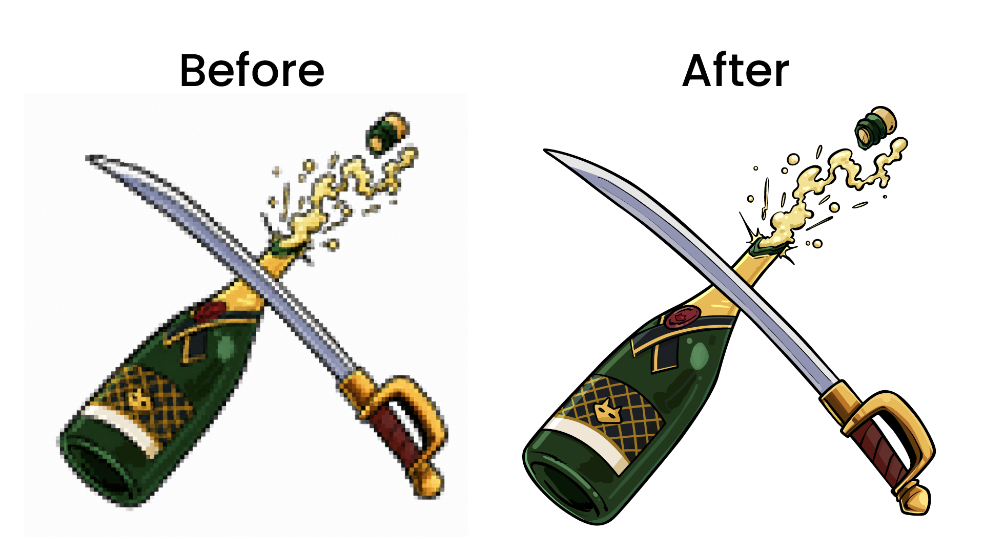 Katana logo vector tracing