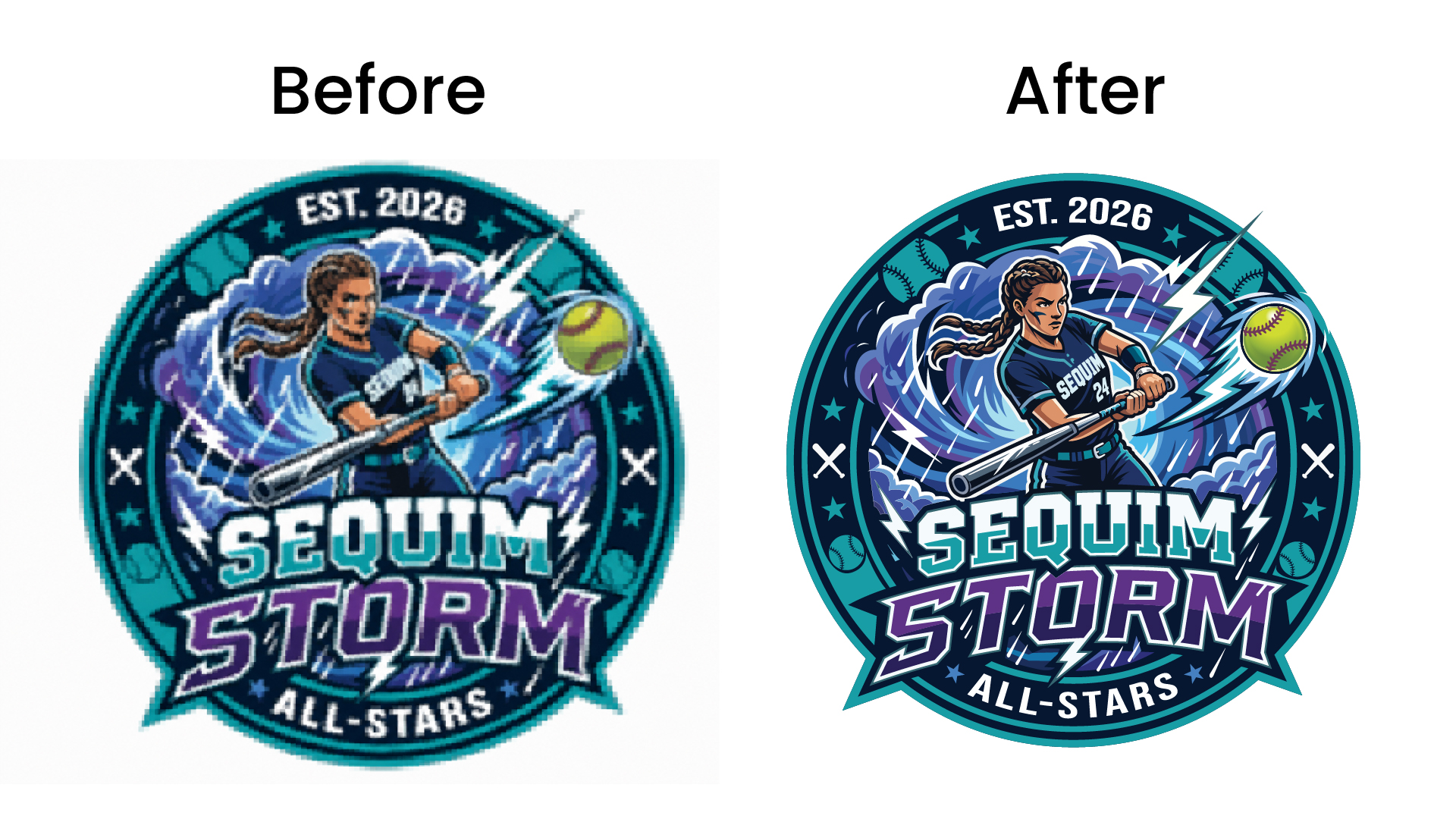 Sequim logo vector tracing
