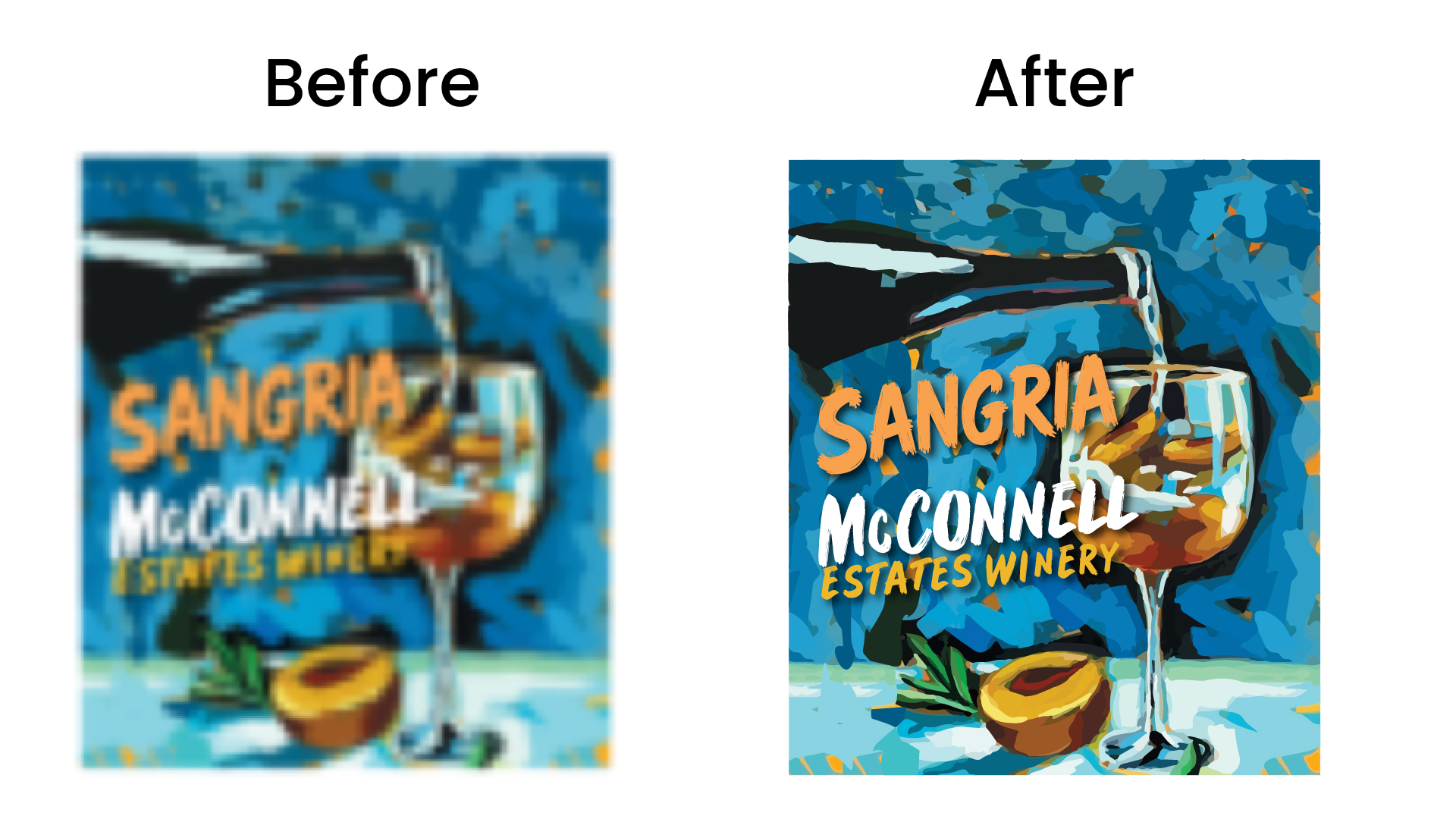 Sangria logo vector tracing