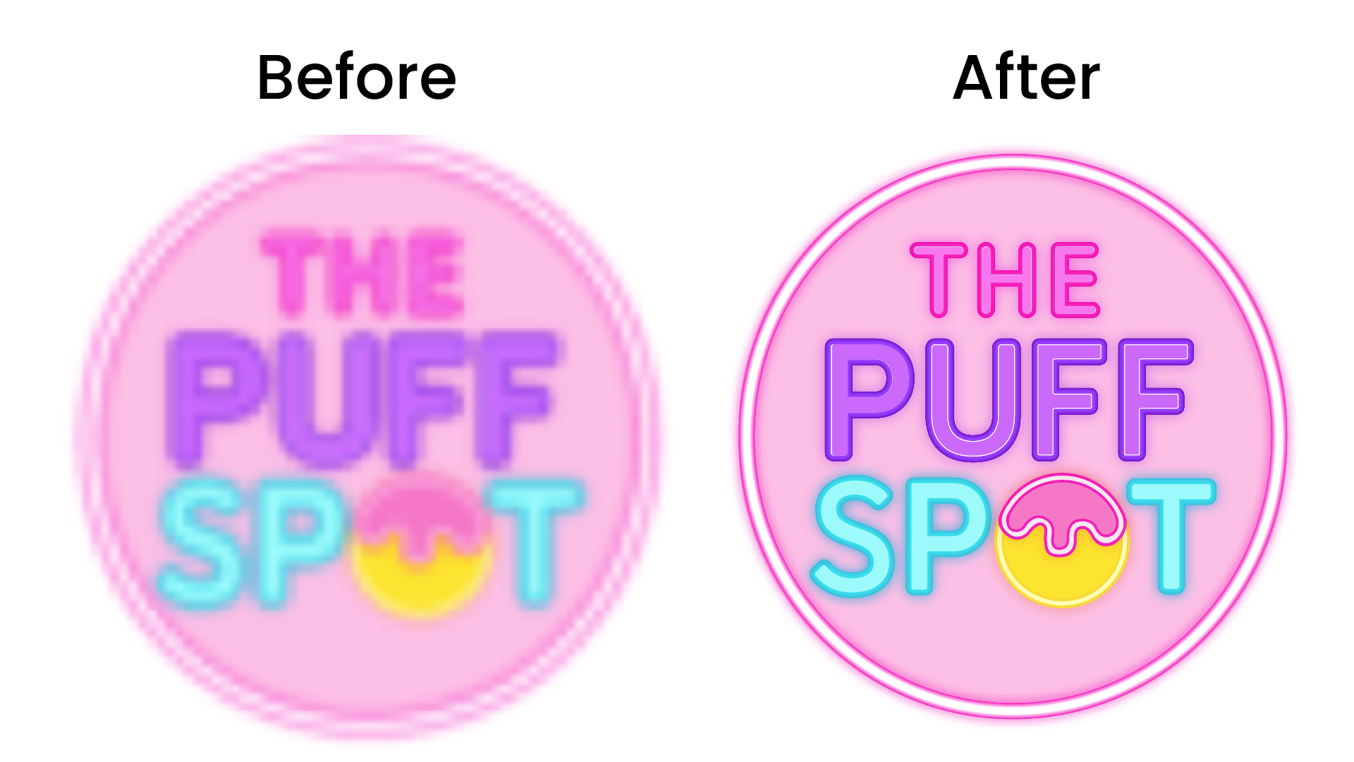 The Puff logo vector tracing