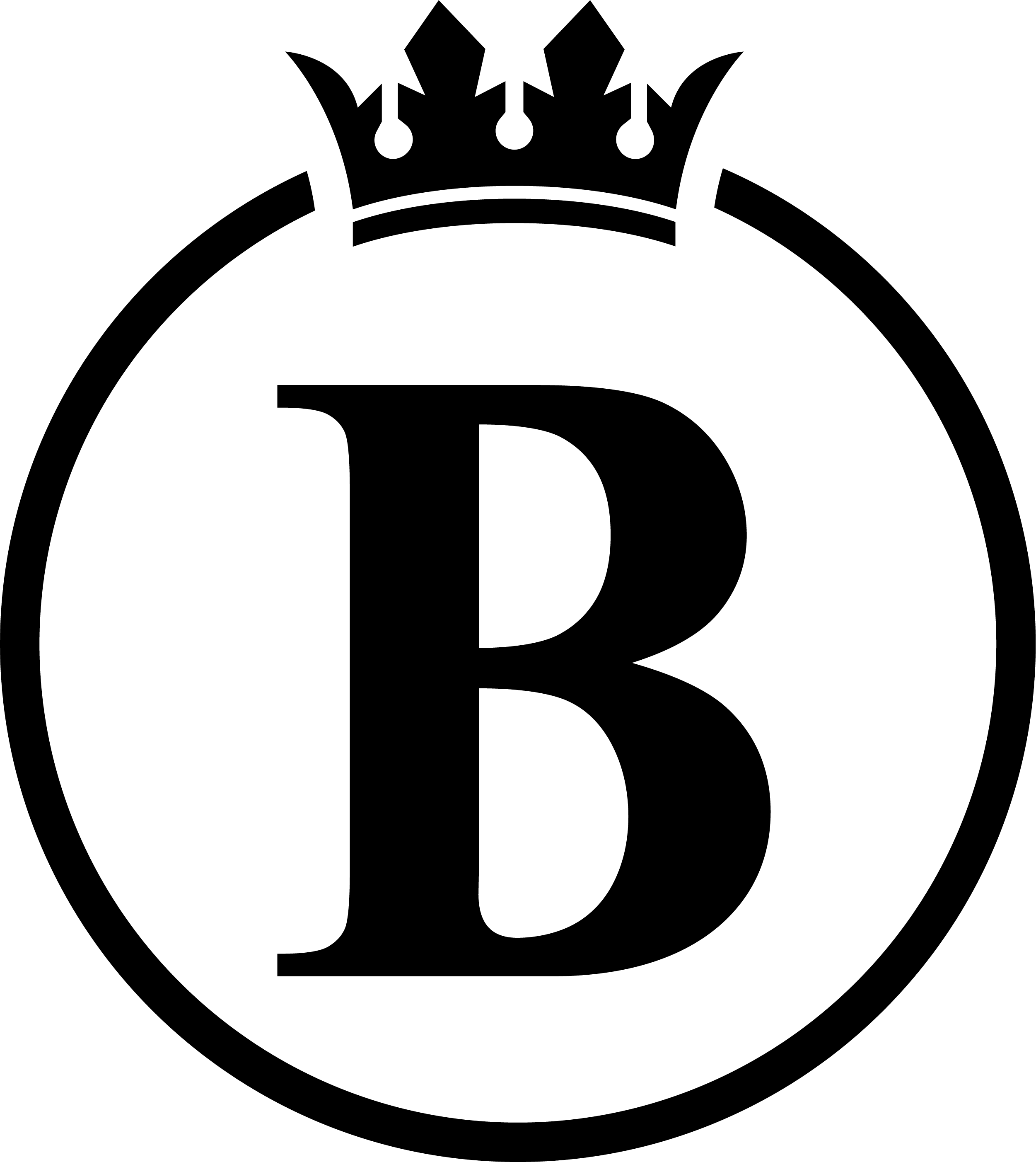Clean crowned B logo after manual vector redraw