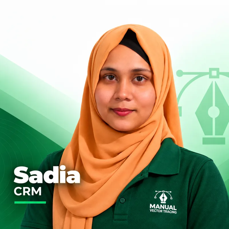 Sadia, Client Relationship Manager at Manual Vector Tracing